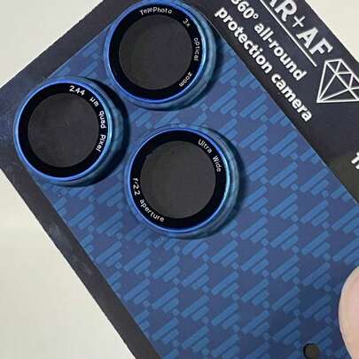 Película protectora de lente de fibra de carbono Kevlar, compatible con la serie Apple 17Pro/17Pro Max, película protectora de lente de teléfono de moda, último modelo, duradera, material de aleación, película protectora de lente de teléfono