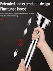 1件装不锈钢浴室伸缩杆，伸缩式浴室浴袍毛巾架，无孔家用阳台挂杆，伸缩式晾衣杆，伸缩式窗帘杆，无孔家用窗帘杆 - y - 查看 9