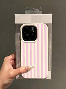 1个创意少女条纹图案哑光质感全包覆TPU防震时尚手机壳，兼容 11/12/13/14/15/16/17 Pro Max/Plus、A5/6/55/54/53/52/51、S2/5/24/23/22/21系列 - 彩色 - 查看 2