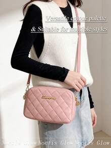 Women's Quilted Crossbody Bag Stylish Compact Handbag Fashion Shoulder Bag With Top Handle Embroidered Camera Bag New Style Single-Strap Diamond-Quilted Bag Can Be Used As Valentine's Day, Thanksgiving, Halloween,Christmas Gift. - Nhiều màu - Xem 11
