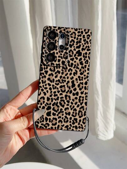 1 ốp lưng điện thoại TPU mềm, chống rơi, chống trượt, mờ với họa tiết da báo nhiều màu sắc, kèm 1 dây đeo silicon màu đen, tương thích với các dòng máy GALAXY S26, S26 PLUS, S26 ULTRA, S25 FE, A17, A07, A37, A57, A56, S25, S25 PLUS, S25 ULTRA, S24, S24 PLUS, S24 ULTRA, S23, S23 PLUS, S23 ULTRA, S23 FE, S22, A55, A54, A53, A52, A51, A05S, A06, A13, A14, A15, A16, A22, A23, A25, A33, A34, A35