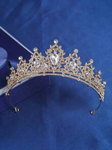 1 chiếc vương miện cài tóc bằng hợp kim đính đá sang trọng dành cho nữ, phụ kiện tóc cô dâu, phù dâu, vương miện dự tiệc tinh tế. - Nhiều màu - Xem 13