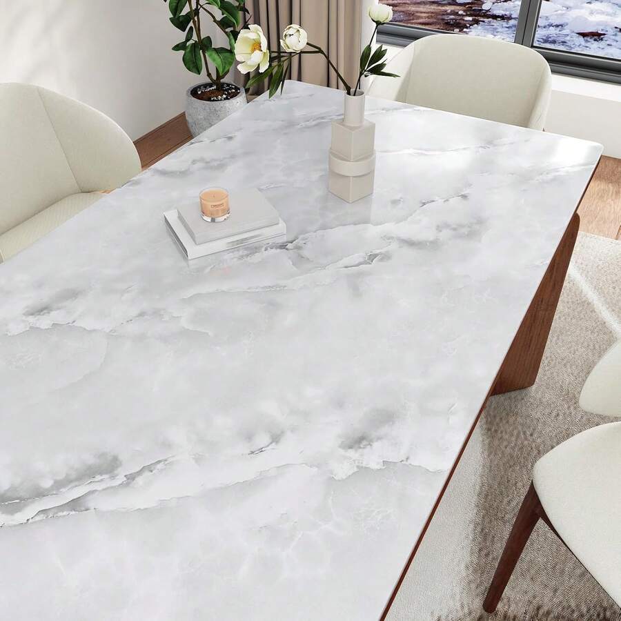 Papel tapiz de mármol gris mate, autoadhesivo, papel tapiz de vinilo de mármol resistente al agua, resistente al calor, papel de contacto de granito gris extraíble para cocina, baño, superficie de mesa, decoración de pared