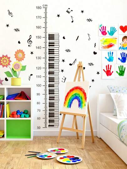 1 miếng - Hình dán tường - [Hình dán bóng đá, hình dán chiều cao đàn piano] Hình dán trang trí tường cho phòng bé trai, phòng trẻ sơ sinh, phòng bé gái, phòng khách, phòng ngủ, cửa sổ - Trang trí nghệ thuật tường dễ thương, sáng tạo cho phòng trẻ em