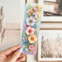 24 piezas Marcadores de libros con flores, papel de transferencia UV DTF que presenta esta exquisita colección incluye marcadores de libros únicos, marcadores de página decorativos coloridos, ideales para vacaciones, lectores de libros, marcadores de libros - Multicolor - Ver 10