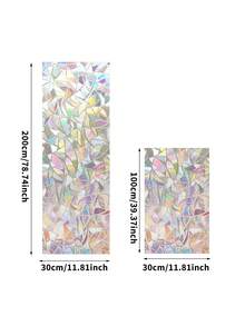 Privacy Window Film - Static Cling Glass Frosted Film, Self-Adhesive/Glueless Privacy Window Sticker. Semi-Transparent - Elegant Tulip Pattern Design, Multiple Sizes Available, Suitable For Door And Window Decoration And Privacy Protection, Applicable For Office And Bathroom. - Multicolor - View 4