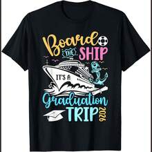 It's A Graduation Cruise Trip2 2026 Graduate Cruising T-SHIRT2 - 黑色 - 查看 1