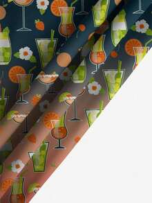 Pantaloni scurți de plajă casual pentru bărbați, cu imprimeu digital 3D, model artistic și băutură din fructe, cu șnur elastic în talie, pantaloni scurți de baie ușori și respirabili, pentru vacanța de vară - Multicolor - Vizualizare 5