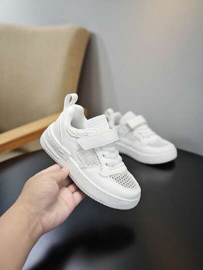 Youth White Sneakers, Casual Campus Shoes, Student Activity White Shoes, Suitable For All Seasons