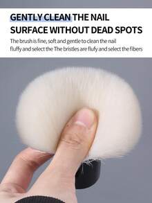 1支大号蓬松指甲除尘刷，软毛粉末清洁刷，适用于美甲沙龙和家庭DIY - 黑色 - 查看 7