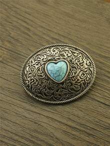 Purchase 1 Pc Vintage Metal Western Style Antique Silver Geometric Oval Hair Clip, Hair Accessories Gifts For Women, Valentine's Day Mother's Day Gifts For Mom, Wife, Girlfriend, Claw Clips,Travel,Birthday - Antique Silver - View 3