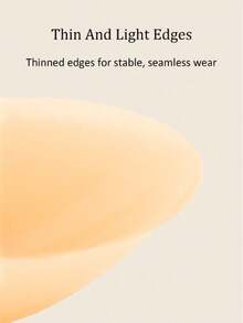 2对自粘式提胸文胸，性感硅胶乳贴，女士吊袜带，新娘装，摄影装，小胸，丰胸增厚，透气夏季款，隐形胸垫，女士内衣礼品 - 杏色 - 查看 7