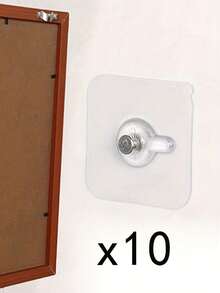 30个现代壁挂式实用挂钩 - 安装简便，强力粘合剂，无需钻孔，防水塑料挂钩，适用于厨房和浴室，可悬挂照片、相框、海报、钟表等。 - 彩色 - 查看 10