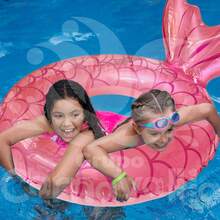 Inflable Cola Sirena Rosa Salvavidas Flotador Adulto Alberca - Rosa Roja - Ver 6