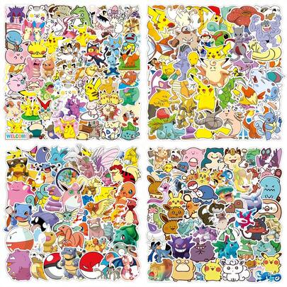pokemon 50 piezas Pegatinas de anime para mascotas y autos, pegatinas para equipaje, pegatinas de graffiti de monstruos de bolsillo, al por mayor para recuerdos de fiesta de vacaciones
