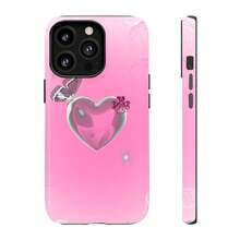 Funda para teléfono: Funda para teléfono con diseño de lazo de corazón rosa, que ofrece una protección duradera de doble capa que es resistente a los golpes y elegante.Adecuada para iPhone 11 hasta 17 Pro Max y Pro Plus, esta nueva funda para teléfono de diseño creativo es una - Negro - Ver 6