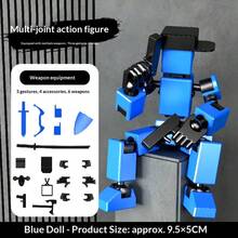 1套全新第五代多关节可变形人偶,全新DIY减压玩具,幸运娃娃,节日礼物,桌面减压玩具,可自行组装拆卸人偶玩具 - 彩色 - 查看 12
