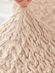 TIANWOWO Bộ 1/4 chiếc bọc ghế bằng vải gạc dày, co giãn cao, có nếp nhăn, dùng bảo vệ ghế ngồi trong nhà, khách sạn. - Màu Khaki - Xem 2