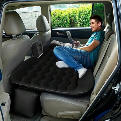 Car Back Row Air Mattress SUV Camping Inflatable Bed W/ Cusion Pillow & Pump USA