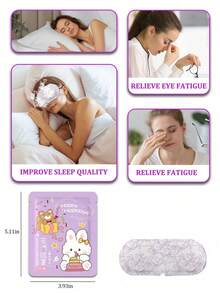 1 pieza Máscara de ojos con vapor de lavanda, alivia la fatiga ocular, mejora la calidad del sueño, autocalentable, máscara de compresa cálida desechable, calma y elimina los círculos oscuros, control de temperatura constante para un tiempo de calentamiento prolongado - Multicolor - Ver 10