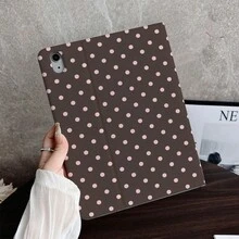 1 Ốp lưng dạng sách lật đa góc in chấm bi nâu và hồng, có ngăn đựng bút, tương thích với iPad Pro (M5)/ Air (M3)/ 11"(A16)/ 10.9/10.2/ Air thế hệ thứ 5/Pro11/10/9.7/Air 2/ (thế hệ thứ 7)/ (thế hệ thứ 8)/ Air 4/5/ Pro 11/ Thế hệ thứ 10 10.9 inch 2022 Smart Case/ Air 13(M3 2025)/ Air 11(M3 2025)/ Air 11(M3 2025)/ 11(A16 2025)/Galaxy Tab S10+/S9/A9, chức năng tự động ngủ/thức, tương thích với 6/6pro/7/7pro - Nhiều màu - Xem 10