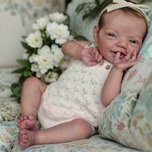Realistic Baby Dolls Silicone Full Body Girl 19 Inch Reborn Silicone Baby Doll Lifelike Newborn Baby Dolls Real Life Like Baby Doll Handmade - Nhiều màu - Xem 2
