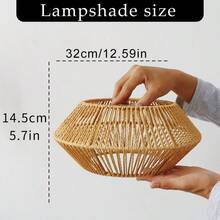 1 chao đèn dây giấy đan thủ công - Phong cách Bohemian, phong cách đồng quê cổ điển, phù hợp với đế đèn E27, dễ dàng lắp đặt. Thích hợp cho trang trí phòng ngủ, phòng khách, chiếu sáng nhà cửa, đèn treo, chao đèn tối giản, chao đèn sàn, chao đèn bàn, quán cà phê và phòng ăn. (Lưu ý: Không bao gồm bóng đèn và dây đèn, bộ sản phẩm chỉ bao gồm chao đèn.) - Nhiều màu - Xem 18