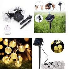 50LED/100LED/200LED  Solar Crystal Ball Light String, 8 Lighting Modes With Automatic On/Off Function, Solar Hanging Fairy String Lights, Suitable For Camping, Garden, Courtyard, Porch, Wedding Party, Christmas, Halloween Decoration - Multicolor - View 7