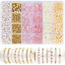 Bộ dụng cụ làm trang sức gồm 1500 hạt đá tự nhiên không đối xứng, tự tay làm vòng tay, vòng cổ, mặt dây chuyền và các sản phẩm thủ công khác. - Nhiều màu - Xem 12