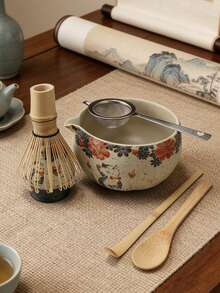 Bộ dụng cụ đánh trà Matcha bằng đá lửa (1/6 món) - Bao gồm dụng cụ đánh trà, thìa và lưới lọc bằng thép không gỉ, thích hợp cho nghi thức pha trà Matcha truyền thống Nhật Bản và sử dụng hàng ngày. Bộ dụng cụ hoàn chỉnh này là món quà tuyệt vời dành cho người yêu trà và người mới bắt đầu. - Nhiều màu - Xem 13