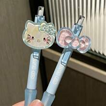 4pcs/Set Blue Kitty Retractable Ballpoint Pens, Suitable For School And Office Supplies - Sets - View 4