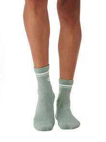 Alo Yoga Crew Socks, Socks Men/Women ,Cushioned Cotton Athletic Arch Support Moisture Wicking,1-Pairs - Màu xanh Bạc hà - Xem 3