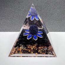 1颗天然红玉碎球，生命之树树脂能量金字塔，能量强大的水晶，用于脉轮平衡、灵性疗愈和冥想，招财纳福，馈赠佳品 - 彩色 - 查看 27