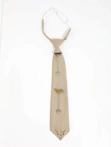 1 pieza Corbata de mujer de moda casual con decoración geométrica de metal ajustable, adecuada para uso diario, casual, salidas, citas, fiestas, compras, festivales, viajes - Multicolor - Ver 6
