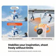 Insta360 Handheld Stabilizer With Built-In Selfie Stick & Tripod, Easy To Use, Portable And Foldable, Three-Axis Stabilization Technology Eliminates Image Shake, Long Battery Life (Brand New, Activated Only). - Multicolor - View 6