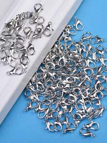 20pcs/Pack Silver Tone Alloy Lobster Clasps, Suitable For Jewelry Making - Lobster Clasp - View 7
