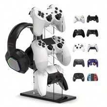 1pc Universal Acrylic Detachable Holder Rack, Transparent Desktop Display Stand Compatible With Switch Game Controller, Gaming Headphones - View 12