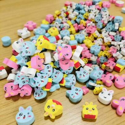 200 cục tẩy mini hình thỏ dễ thương, màu ngẫu nhiên, thích hợp làm quà tặng trong các bữa tiệc trẻ em, đồ nhét vào giỏ quà Phục Sinh (Lưu ý: Kích thước nhỏ - Vui lòng cân nhắc kỹ trước khi mua)