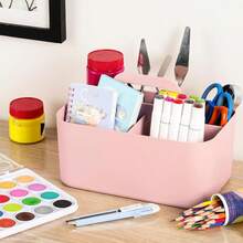 Portable Handheld Storage Box, Makeup Organizer Box, Can Store Eyeshadow, Makeup Brushes, Etc., Can Be Placed On Bathroom Countertop, Multi-Functional Storage Rack, Essential For Back To School. Stackable Storage Boxes, Suitable For Bathroom, Office, Crafts Or Study Supplies Storage - Multicolor - View 17