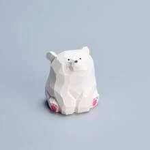 Handcrafted Solid Wood Carving  Wooden Bear Figurine  Cartoon-Inspired Animal Decorative Item Tabletop Or Vehicle Use - Gấu nâu chạm khắc bằng gỗ - Xem 5