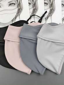 Ice Silk Breathable Soft Atmosphere Sunscreen Face Mask, Outdoor Driving Cycling Sunscreen Face Mask, Summer Breathable Protective Face Mask - Multicolor - View 5