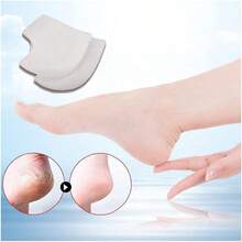 1 par silikonhälskydd, andningsbara, återfuktande hälskydd, mjuka och elastiska, passar olika skor - Vitt - Visa 6