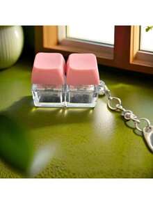 1个触感钥匙扣指尖玩具，带有清脆的咔哒声 | 键盘主题减压玩具，适合办公桌和成人缓解焦虑 - 彩色 - 查看 7