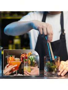 1 dụng cụ dầm cocktail bằng thép không gỉ, dụng cụ pha chế, dụng cụ vắt chanh, thích hợp cho nhà bếp và quầy bar gia đình, có thể dùng để pha Mojito và các loại cocktail trái cây. - Xem 11