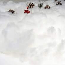100克-1000克人造雪装饰，真空包装，户外仿真雪装饰。室内蓬松雪装饰，适用于客厅，冬夏皆宜，圣诞节仿真雪装饰。 - 白色 - 查看 6