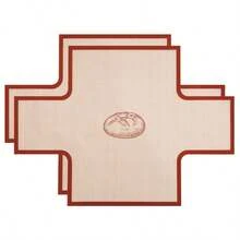 2 tấm lót nướng hình chữ thập bằng silicon, tấm lót khay nướng bánh mì chống dính có tay cầm, dụng cụ dễ lấy bánh ra. - Nhiều màu - Xem 16