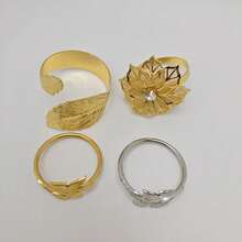 6pcs Creative Napkin Rings, Decorative Napkin Holders For Hotel, Wedding, Restaurant, Tabletop Decor - Multicolor - View 6