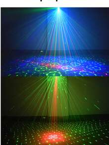 USB 6-Port Pattern + Strobe + UV Ambient Light, Remote Control Sound Activated Strobe Light, Starry Sky Projector Lamp, For DJ, Disco Party, KTV, Bar, Home Party, Halloween, Christmas, Karaoke Club, Camping - USB Plug-in Version - View 4
