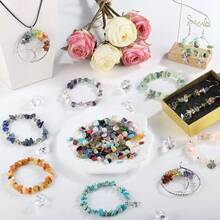 Bộ 1200 hạt đá tự nhiên không đối xứng, nguyên liệu làm trang sức DIY, vòng tay, bông tai, mặt dây chuyền thủ công, vật liệu thủ công. - Nhiều màu - Xem 7