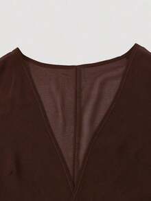 2 Pieces Women's Floral Chiffon Dress & Elegant Romantic Date Outfit Summer Spring - Coffee Brown - View 8